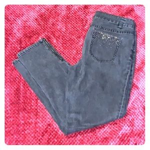 Cache Blank Ankle Zip Jeans
